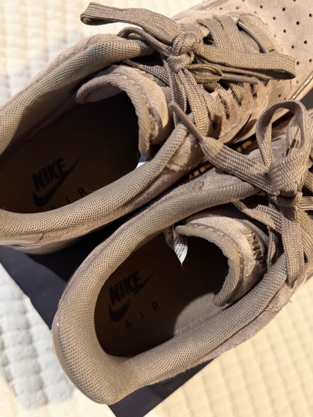 Nike Women’s Air Force 1 Low Suede Sneakers - Mink Brown - Picture 8 of 8